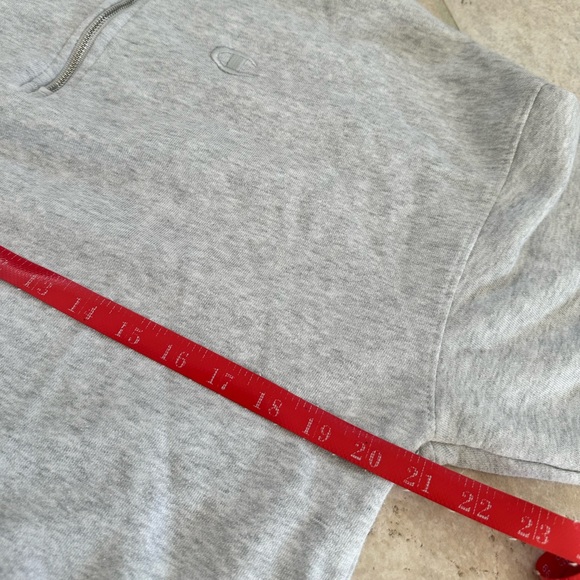 Grey Champion Oversized Three Quarter Zip Crew Neck - Picture 6 of 8